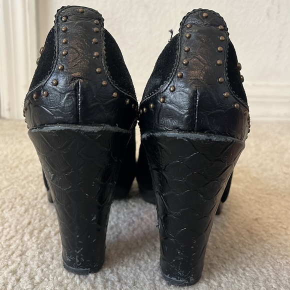 Sam Edelman platform heels suede and leather - Picture 7 of 10
